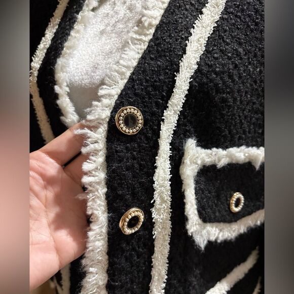 AQUA
Bouclé Contrast Trim Jacket - Picture 4 of 6